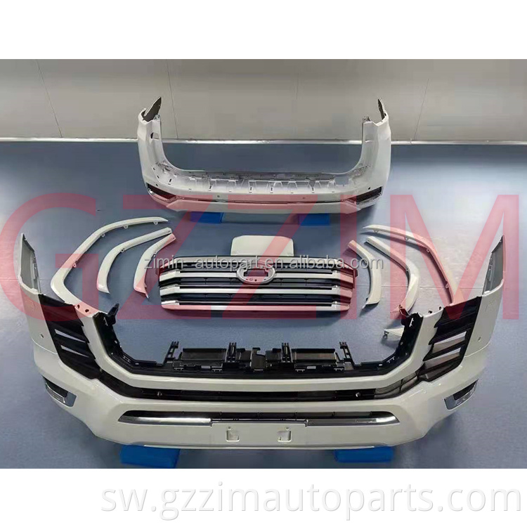 Mbele na nyuma bumper mdomo gari bodykit gari kuboresha sehemu zinazofaa kwa LC300 2021+